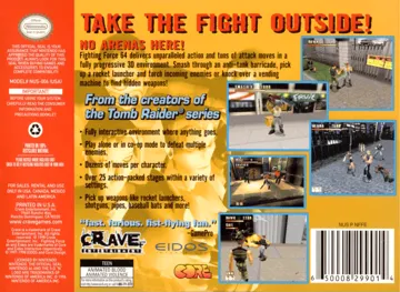 Fighting Force 64 (USA) box cover back